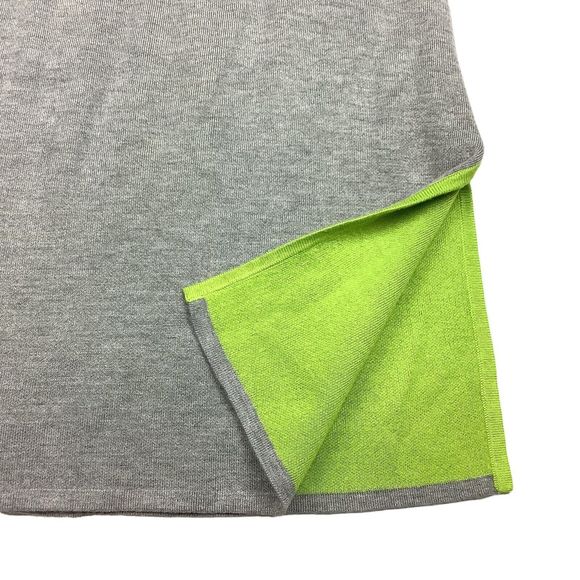 OST Knit Gray Green Open Front Long Oversize Sweater Vest Women's Size S Small - Picture 14 of 16